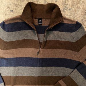 Gap Full Zip Striped Sweater